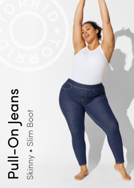 Just My Size Women's Plus Size Pull-On Stretch Denim Jeggings